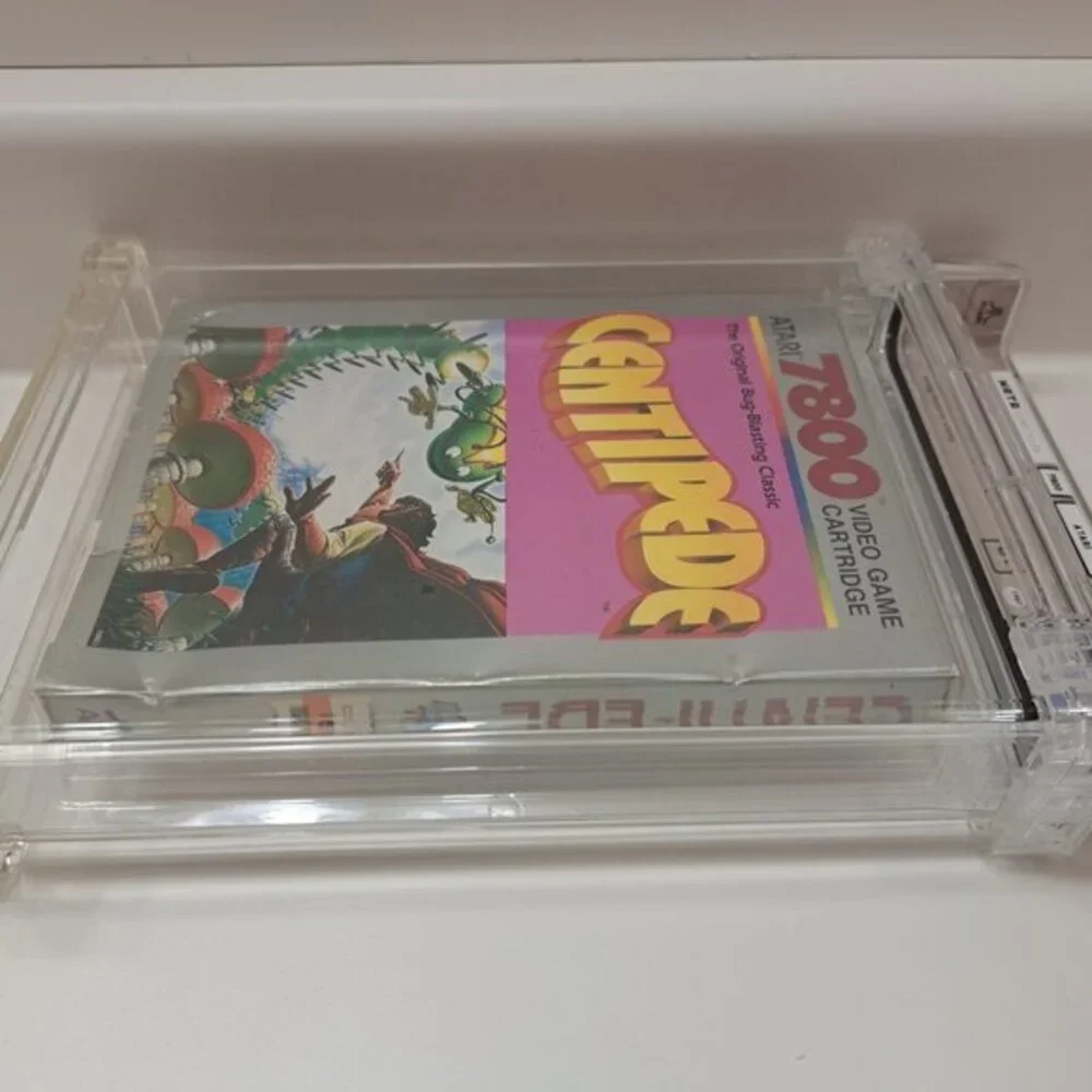 Atari 7800 Video Game Centipede WATA Graded 6.0 Box New Sealed 1987 Silver Box